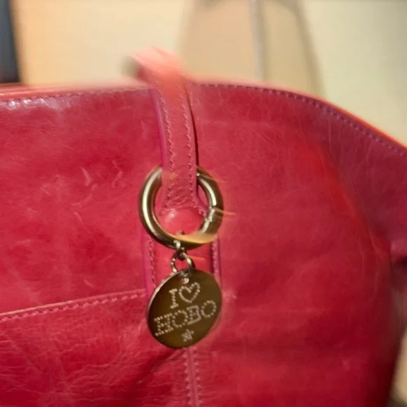 HOBO Cherry Red Leather Tote - Picture 8 of 9
